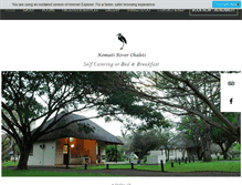 Tablet Screenshot of komatiriverchalets.co.za